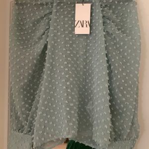Mint Green Zara top Sz Small NWT
